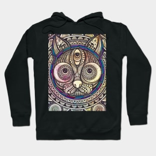 Luna Cat Mandala Art Hoodie